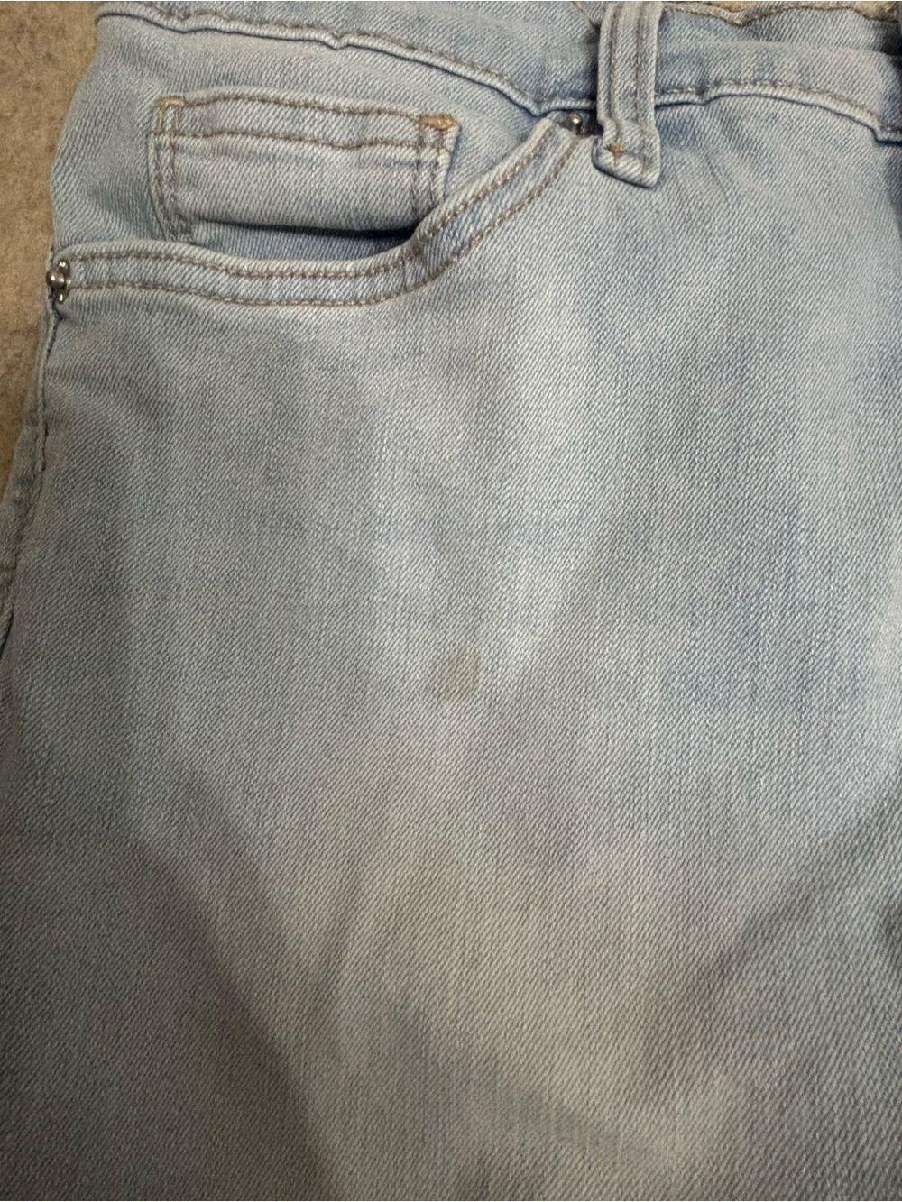crown & ivy Light Blue Straight-Leg Jeans with Frayed Hem - Picture 2 of 6